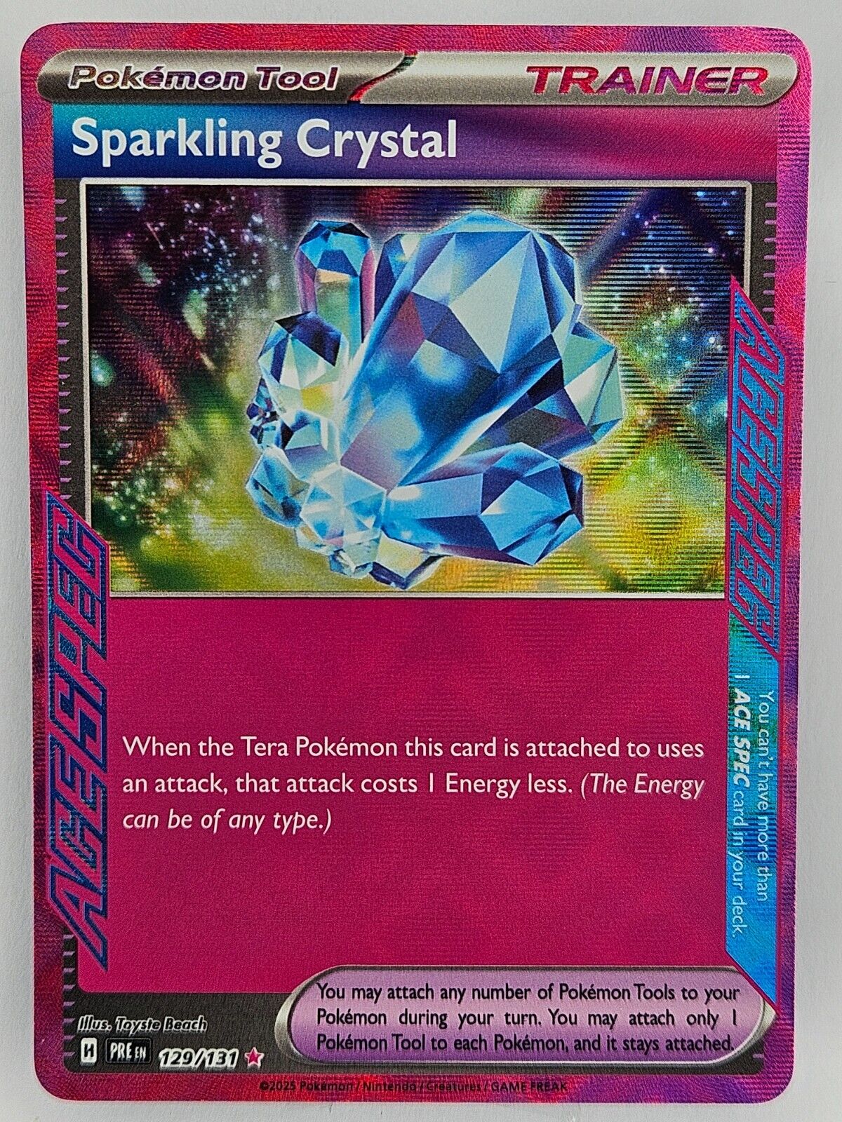 ⚡️ Pokemon TCG - 129/131 Sparkling Crystal - Ace Spec - Prismatic Evolutions