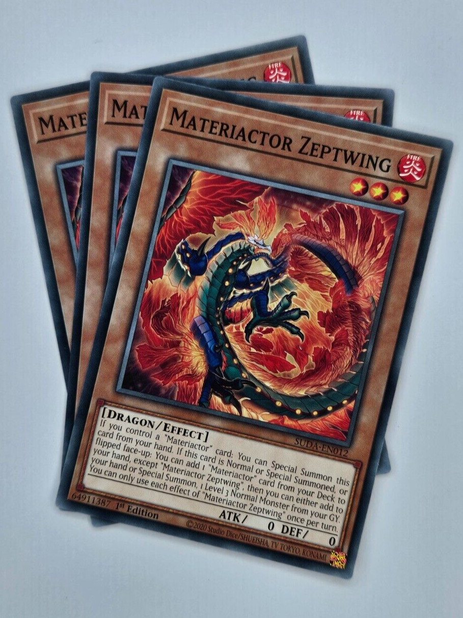 ㊙️ Yu Gi Oh - 3X SUDA-EN012 Materiactor Zeptwing - Supreme Darkness