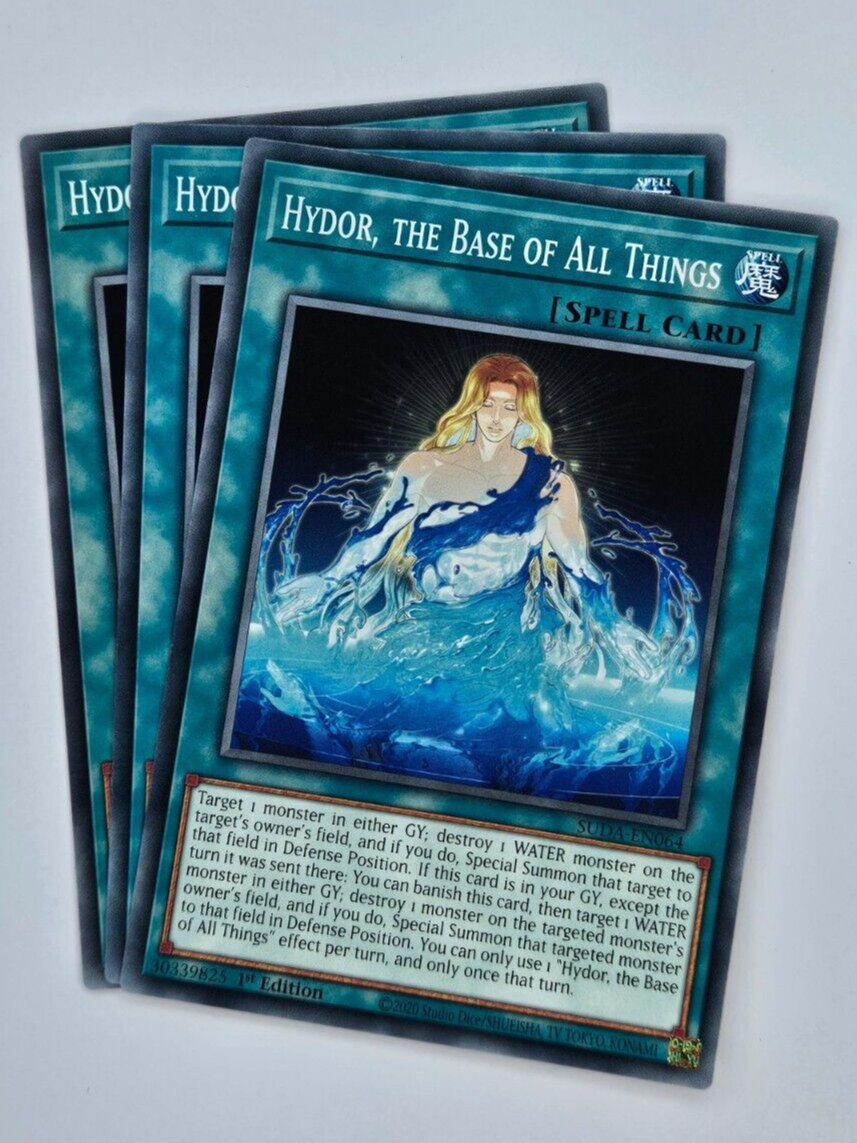 ㊙️ Yu Gi Oh - 3X SUDA-EN064 Hydor, The Base of All Things - Supreme Darkness