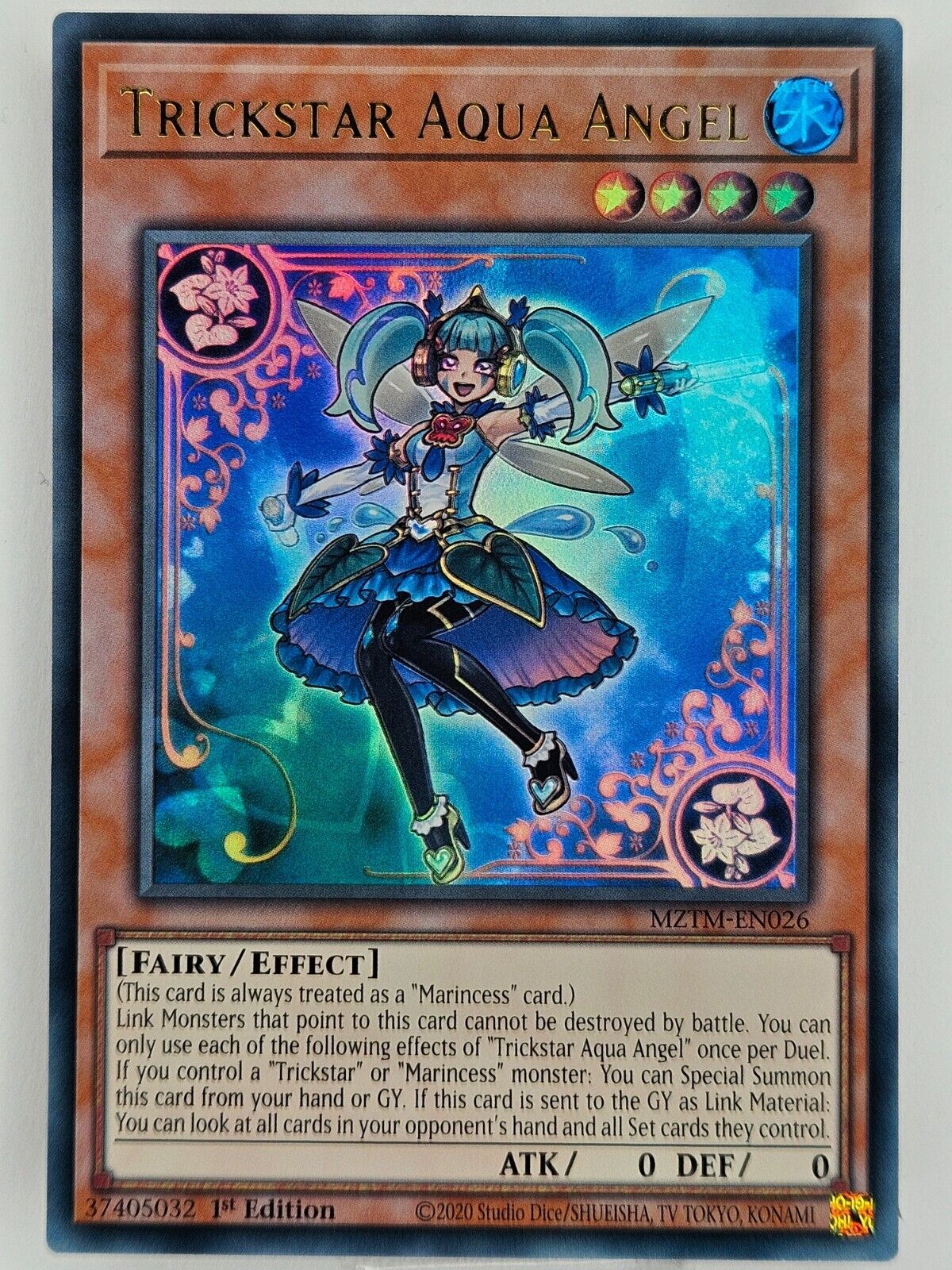 ㊙️ Yu Gi Oh - MZTM-EN026 Trickstar Aqua Angel - UR - Maze Of The Master