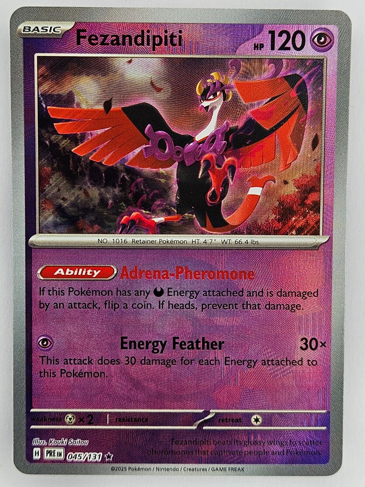 ⚡️ Pokemon TCG - 045/131 Fezandipiti - Rare Poke Ball - Prismatic Evolutions