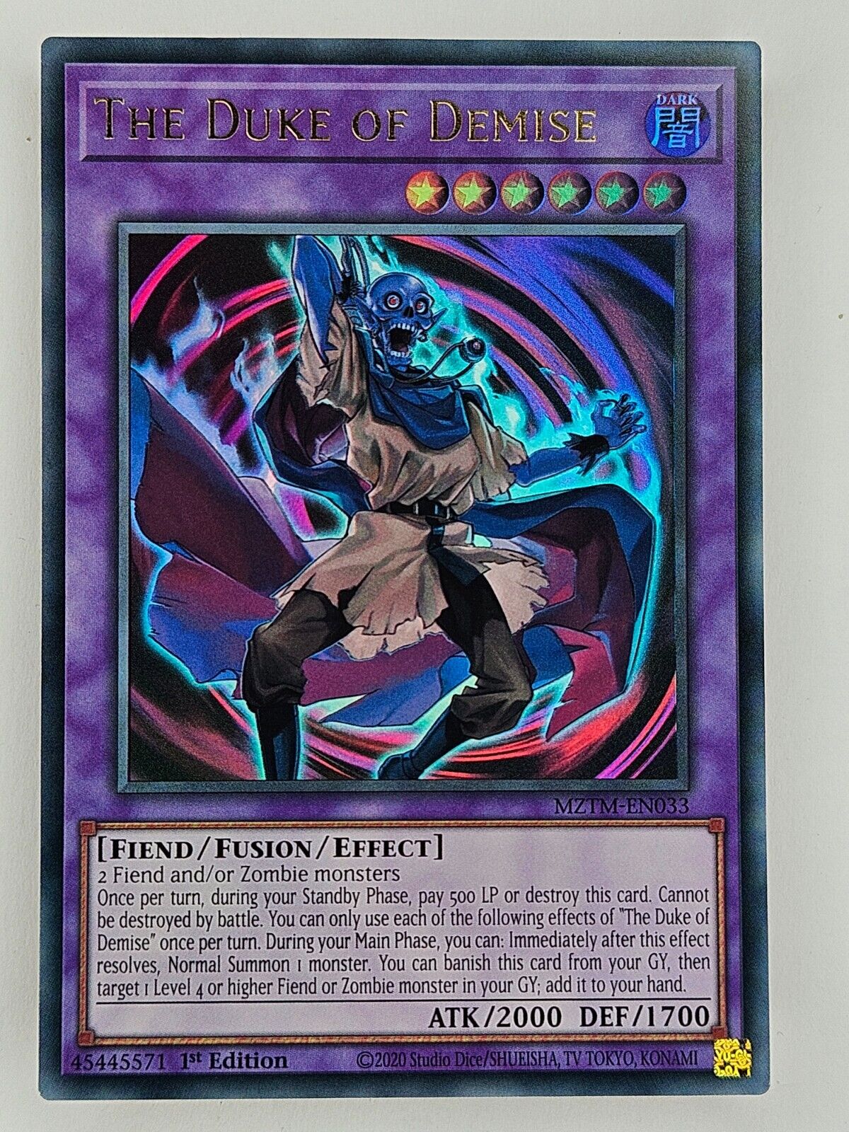 ㊙️ Yu Gi Oh - MZTM-EN033 The Duke Of Demise - UR - Maze Of The Master