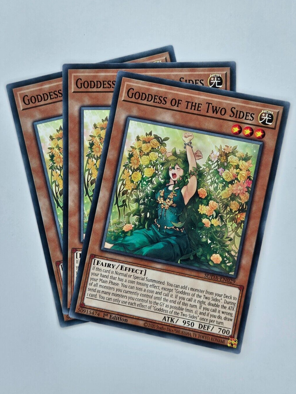 ㊙️ Yu Gi Oh - 3X SUDA-EN029 Goddess Of The Two Sides - Supreme Darkness