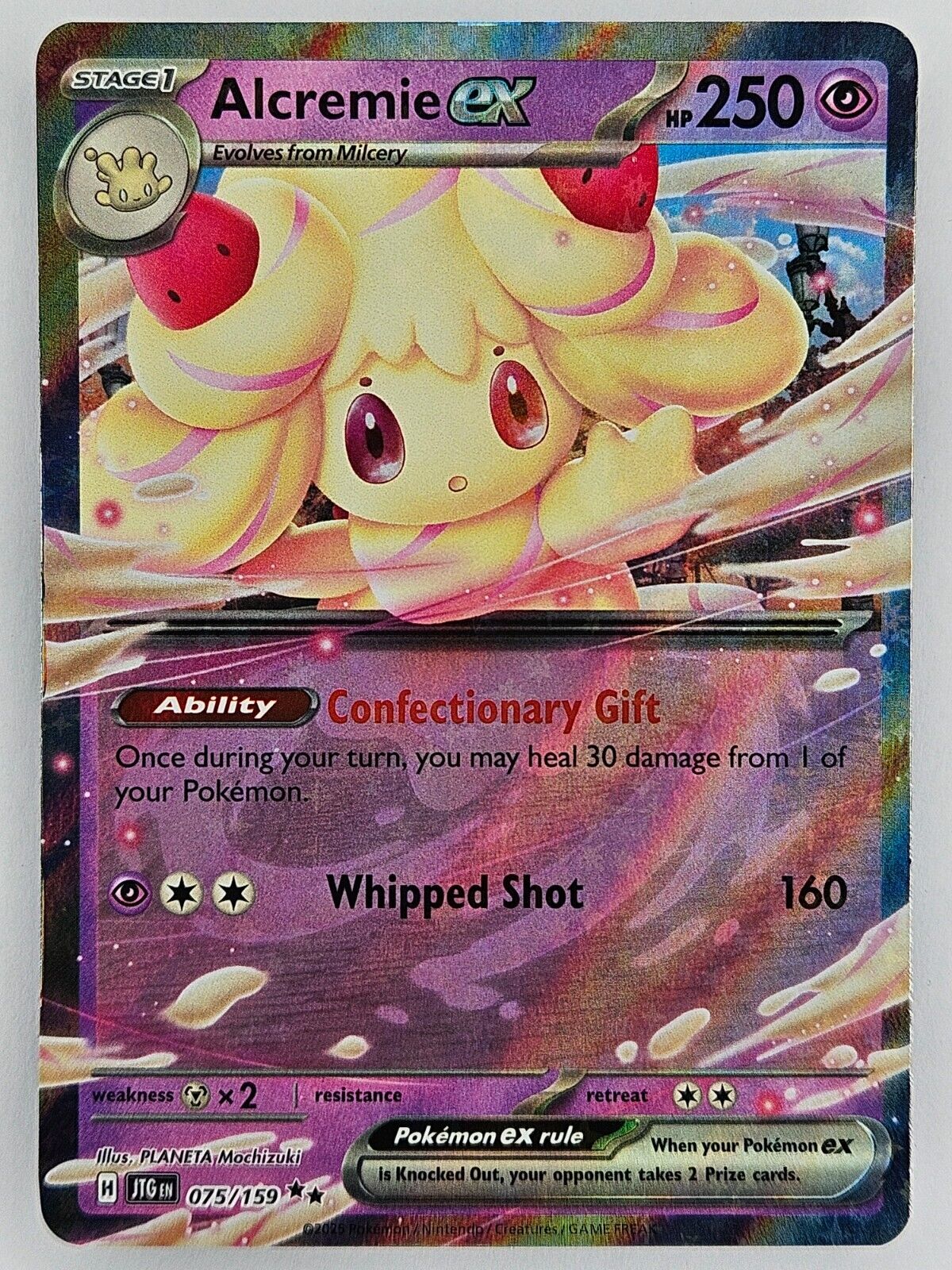 ⚡️ Pokemon TCG - 075/159 Alcremie EX - Double Rare - Journey Together