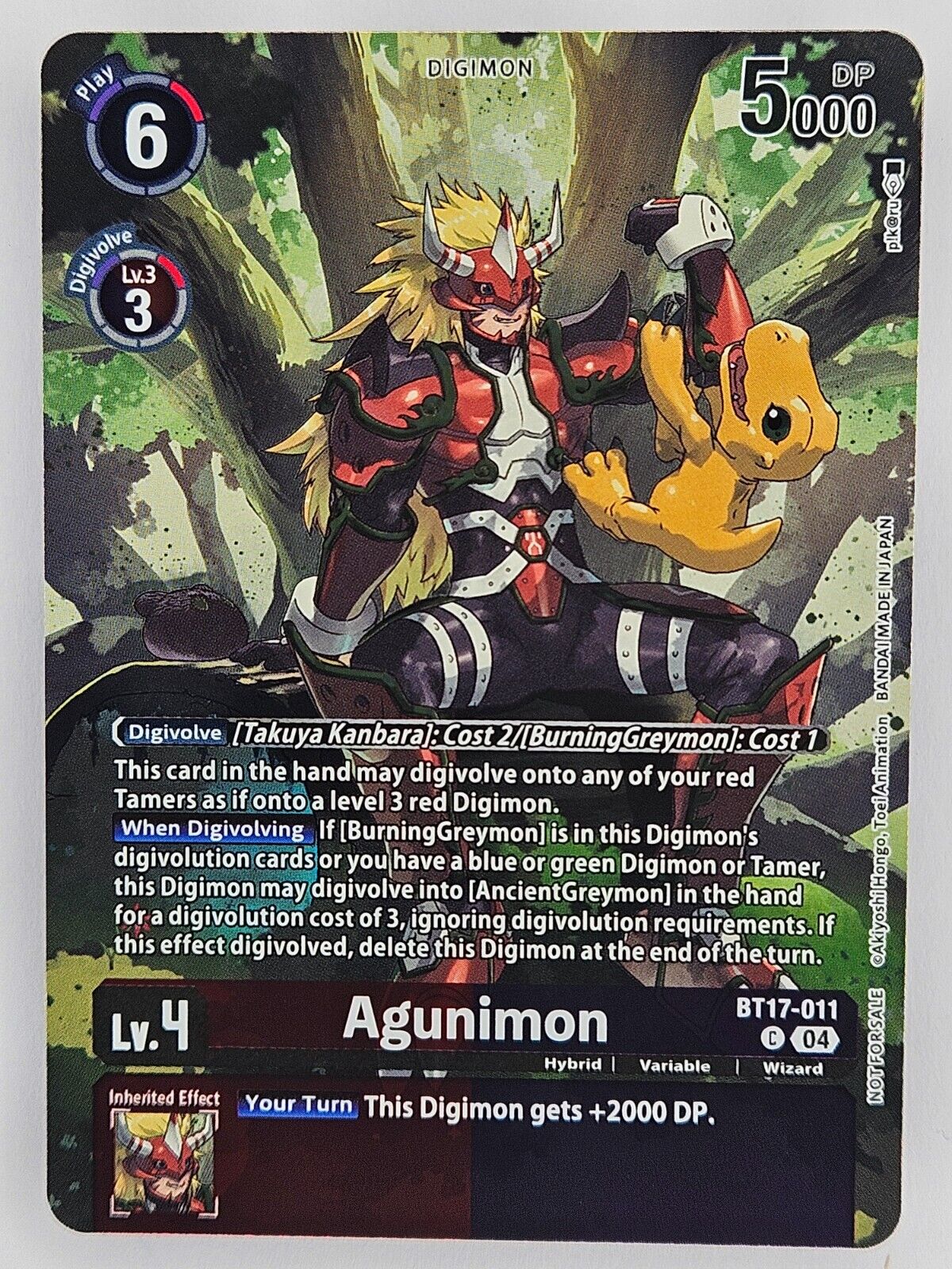 🔷 Digimon TCG - BT17-011 Agunimon - Promo Pack Foil - Chain Of Liberation