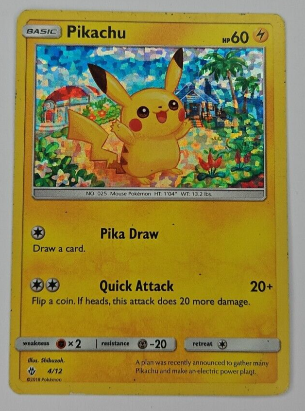 ⚡ Pokemon TCG - 4/12 Pikachu - Holo - Mcdonald's Promos 2018