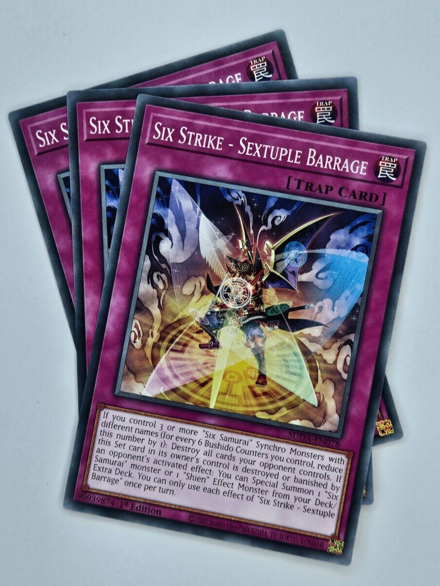 ㊙️ Yu Gi Oh - 3X SUDA-EN078 Six Strike - Sextuple Barrage - Supreme Darkness
