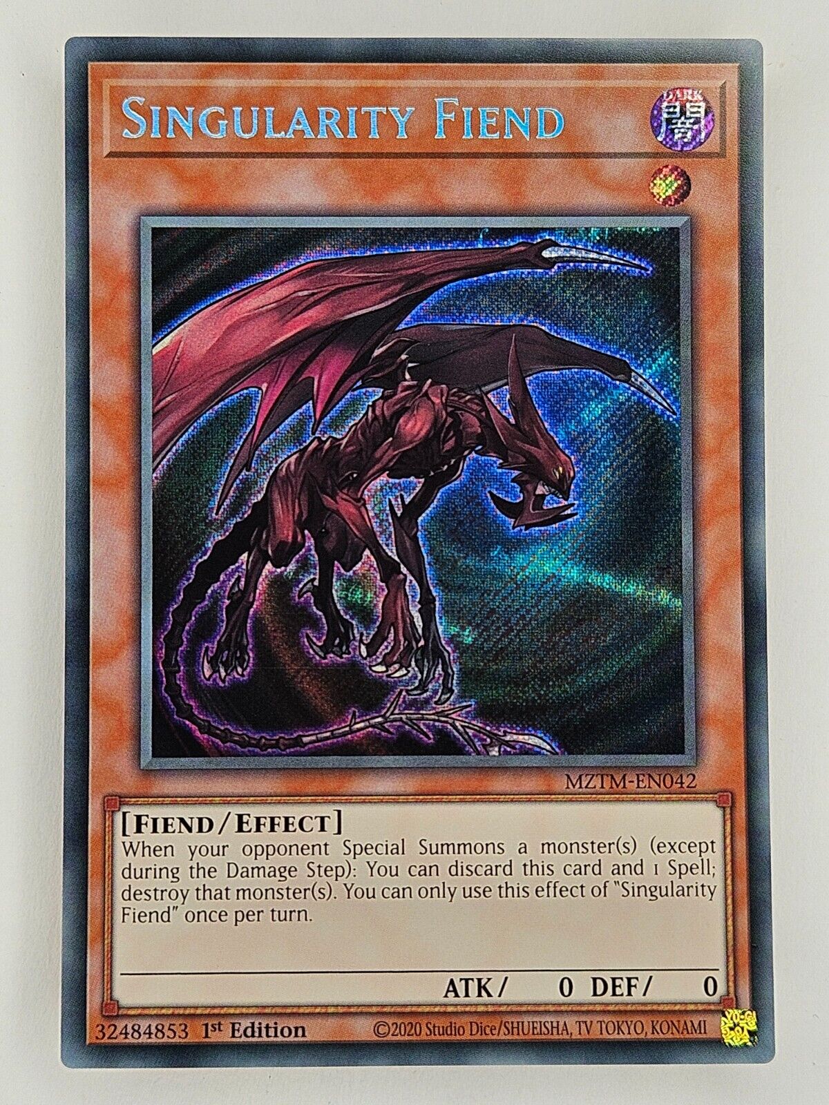 ㊙️ Yu Gi Oh - MZTM-EN042 Singularity Fiend - SR - Maze Of The Master