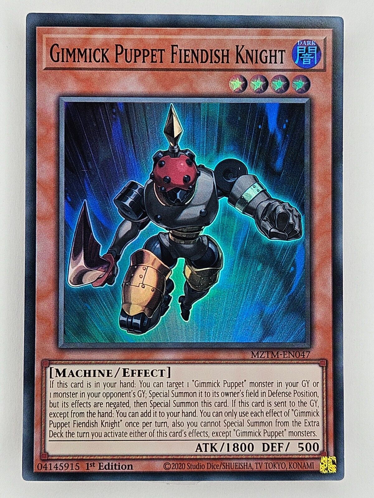 puppet master yugioh card ㊙️ Yu Gi Oh - MZTM-EN047 Gimmick Puppet Fiendish Knight SR