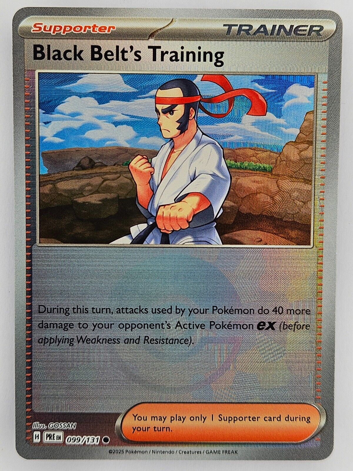 ⚡️ Pokemon TCG - 099/131 Black Belt's Training - Rare Poke Ball - Prismatic Evo