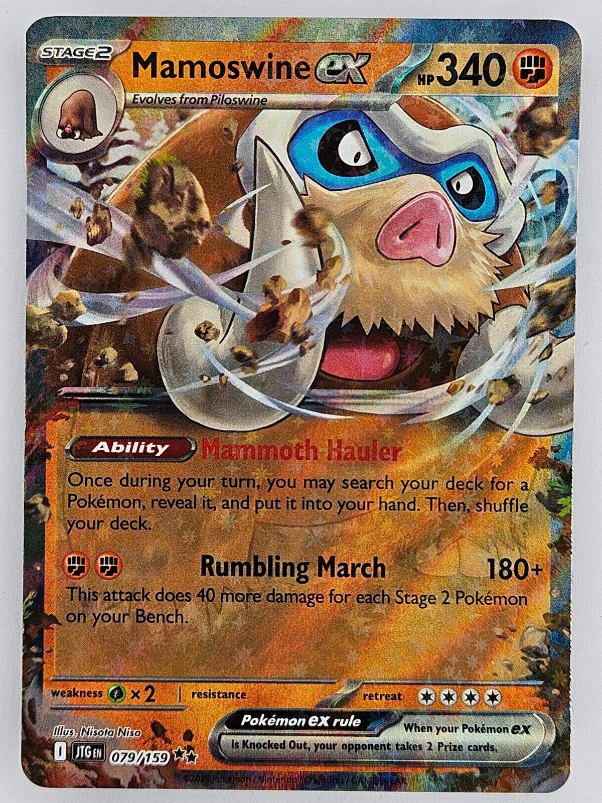 ⚡️ Pokemon TCG - 079/159 Mamoswine EX - Double Rare - Journey Together