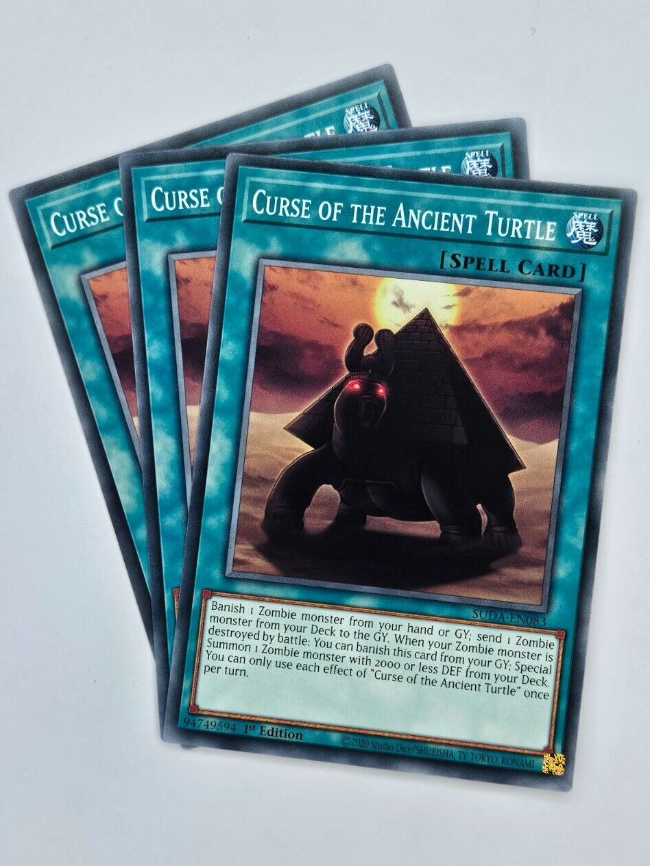 ㊙️ Yu Gi Oh - 3X SUDA-EN083 Curse Of The Ancient Turtle - Supreme Darkness
