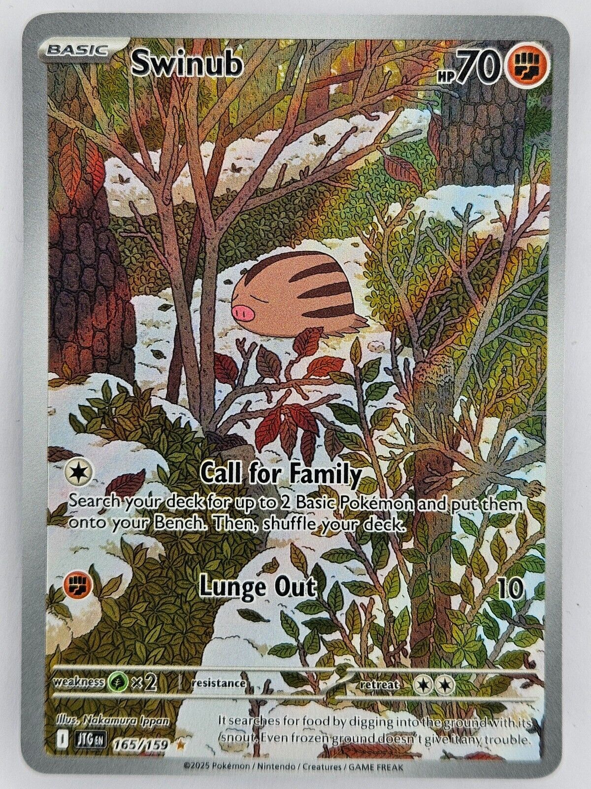 ⚡️ Pokemon TCG - 165/159 Swinub - Illustration Rare - Journey Together