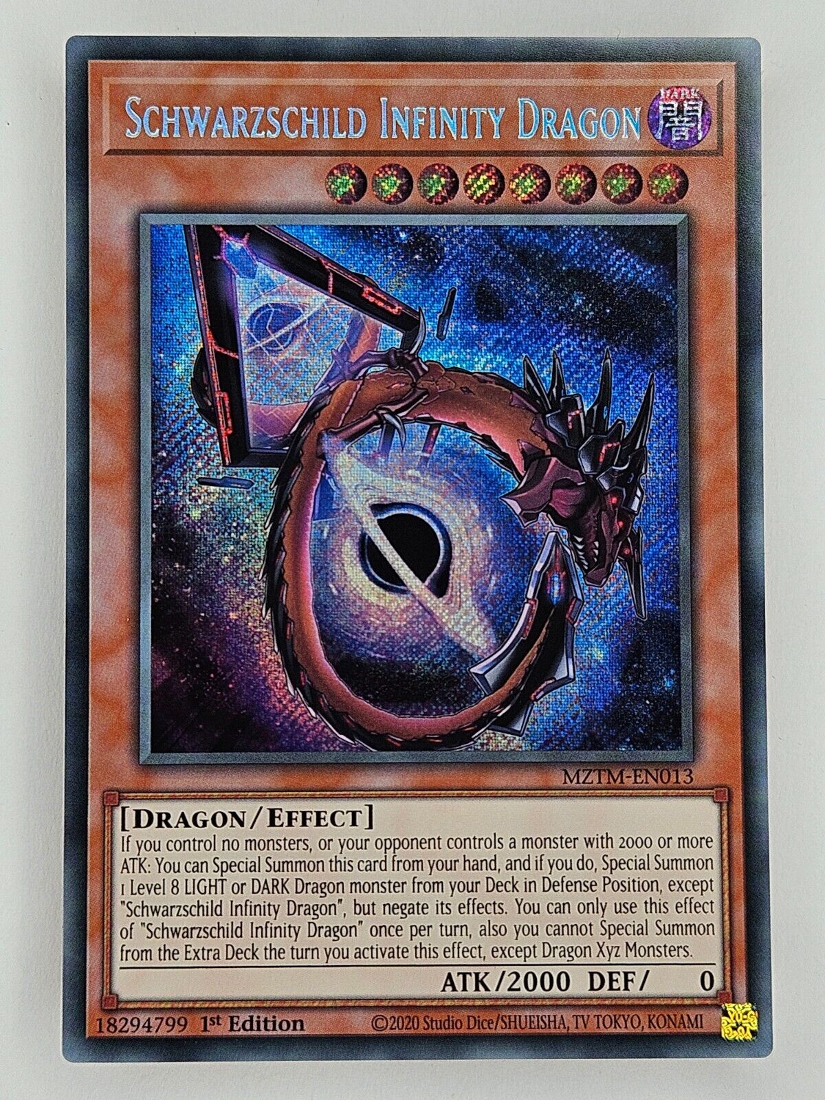 ㊙️ Yu Gi Oh - MZTM-EN013 Schwarzschild Infinity Dragon - SR - Maze Of The Master