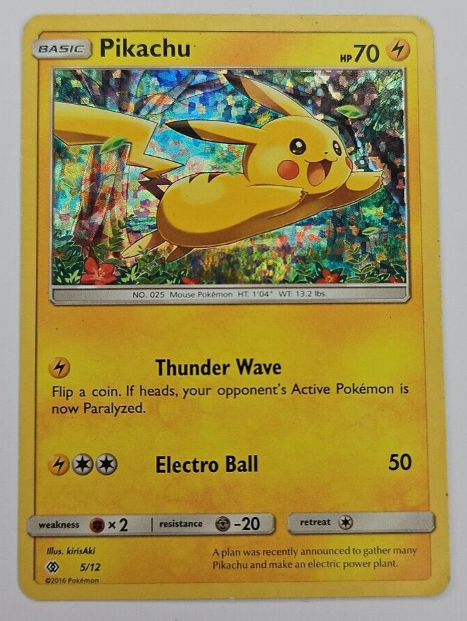 ⚡ Pokemon TCG - 5/12 Pikachu - Holo - Mcdonald's Sun & Moon 2017