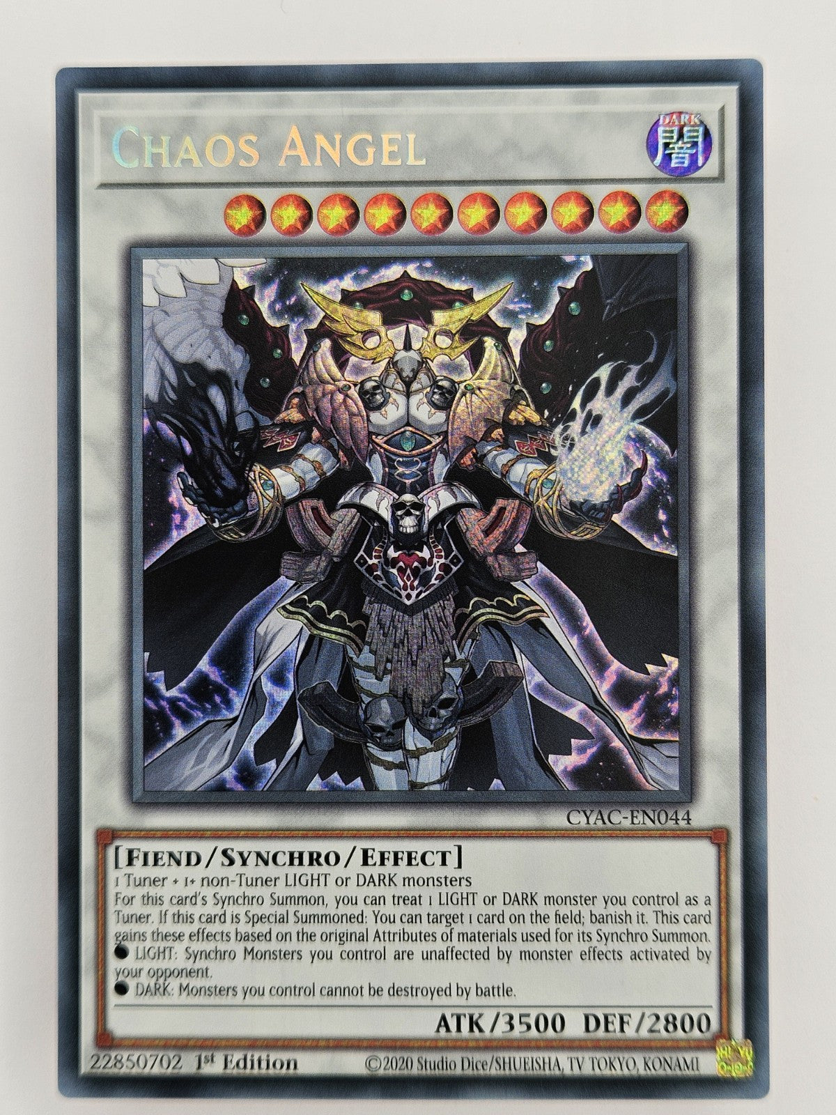 ㊙️ Yu Gi Oh - CYAC-EN044 Chaos Angel - Secret Rare - Cyberstorm Access