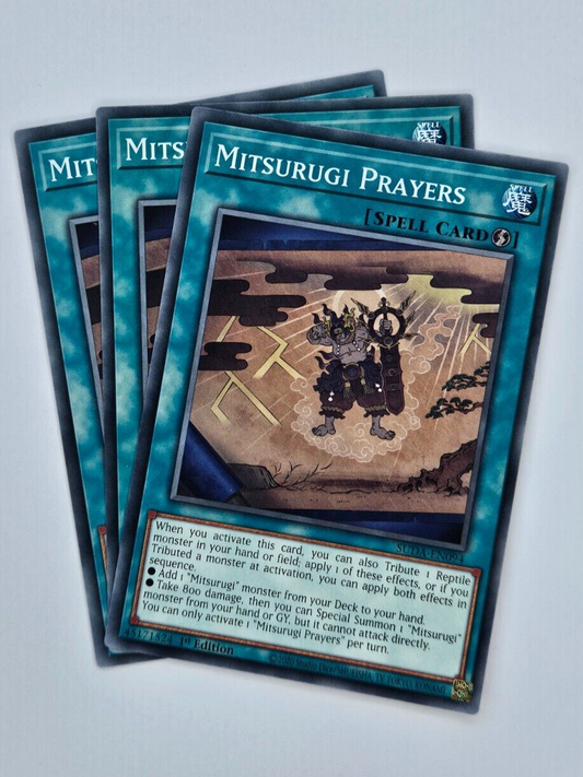 ㊙️ Yu Gi Oh - 3X SUDA-EN094 Mitsurugi Prayers - Supreme Darkness
