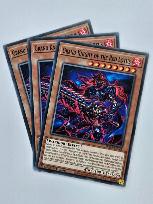 ㊙️ Yu Gi Oh - 3X SUDA-EN024 Grand Knight Of The Red Lotus - Supreme Darkness